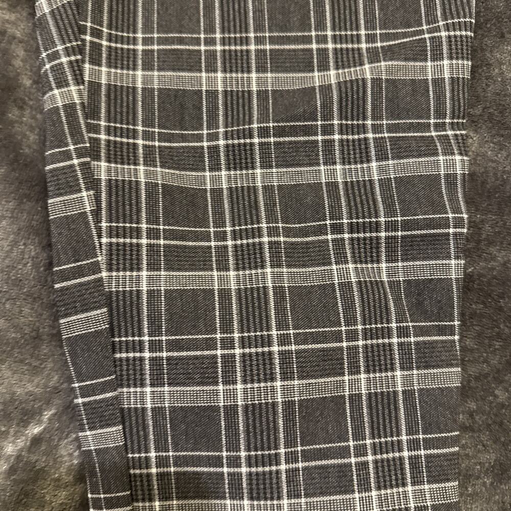 Calvin Klein-Womens Pants-Dark Gray Plaid Pull On Trouser-Preppy-Size 2 - Picture 5 of 15